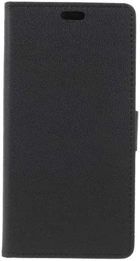 Wiko View 2 Kunstlederen Wallet Stand Hoesje Zwart afbeelding 1