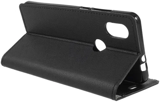 Wiko View 2 Kunstlederen Wallet Stand Hoesje Zwart afbeelding 3