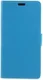 Wiko View 2 Lederen Wallet Stand Hoesje Blauw afbeelding 1