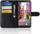 Alcatel 1C Lederen Wallet Stand Hoesje Zwart afbeelding 2