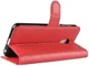 Alcatel 1C Lederen Wallet Stand Hoesje Rood afbeelding 5