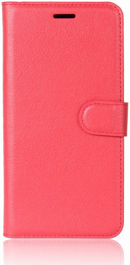 Alcatel 1C Lederen Wallet Stand Hoesje Rood afbeelding 1
