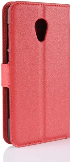 Alcatel 1C Lederen Wallet Stand Hoesje Rood afbeelding 6