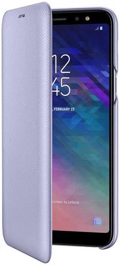 Samsung Galaxy A6 Plus Wallet Cover Lavender afbeelding 2