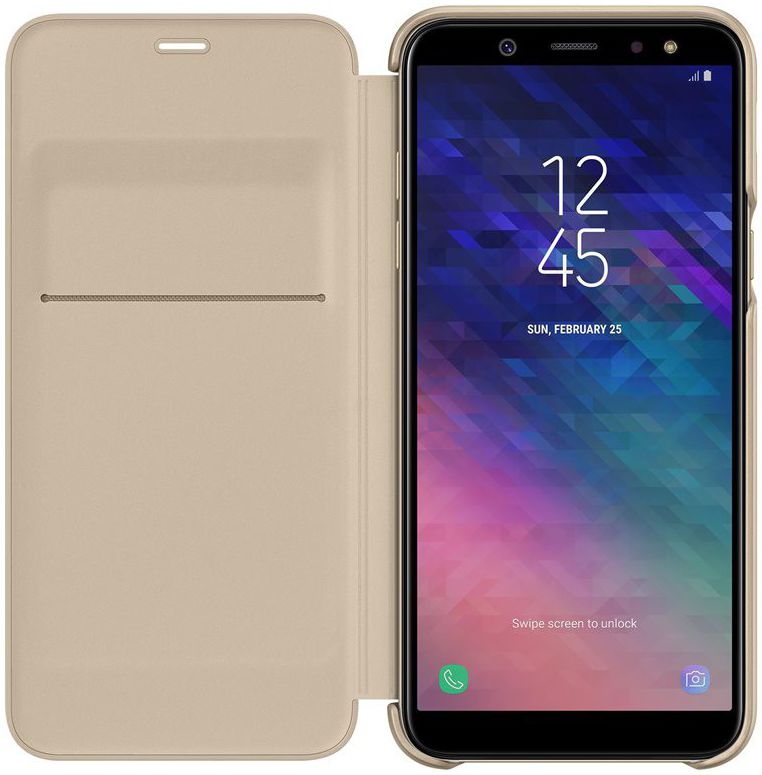 Origineel Samsung Galaxy A6 (2018) Hoesje Wallet Cover Goud afbeelding 1