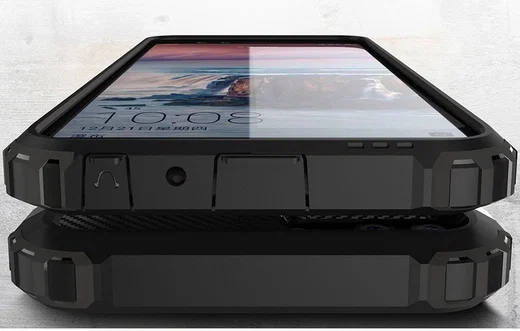 Huawei Y7 (2018) Hybride Hoesje Zwart afbeelding 2
