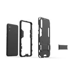 Huawei P20 Pro Hybride Hoesje met Kickstand Zwart afbeelding 2