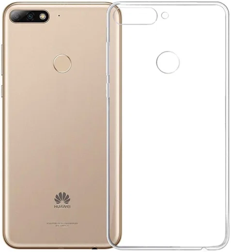 Huawei Y7 (2018) Hoesje Transparant afbeelding 1
