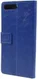Huawei Y6 (2018) Lederen Wallet Stand Hoesje Blauw afbeelding 6