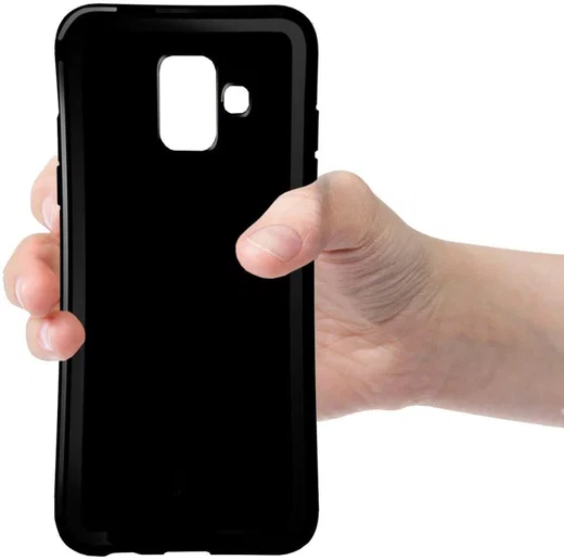 Samsung Galaxy A6 TPU Hoesje Zwart afbeelding 3