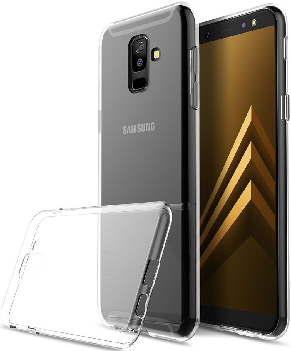 Samsung Galaxy A6 Plus Hoesje Dun TPU Transparant afbeelding 1