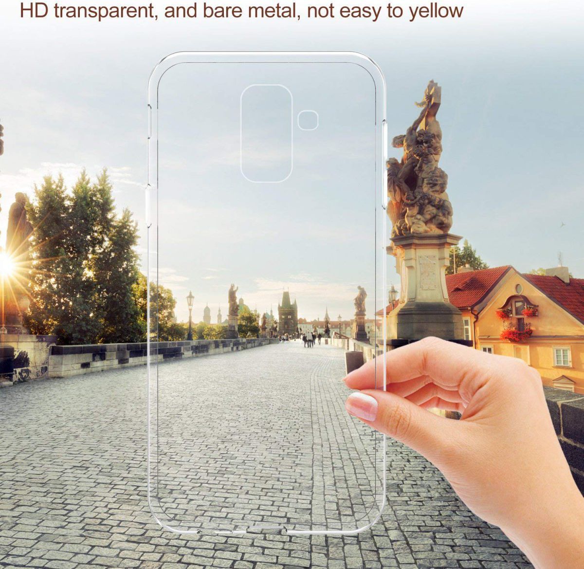 Samsung Galaxy A6 Plus Hoesje Dun TPU Transparant afbeelding 3