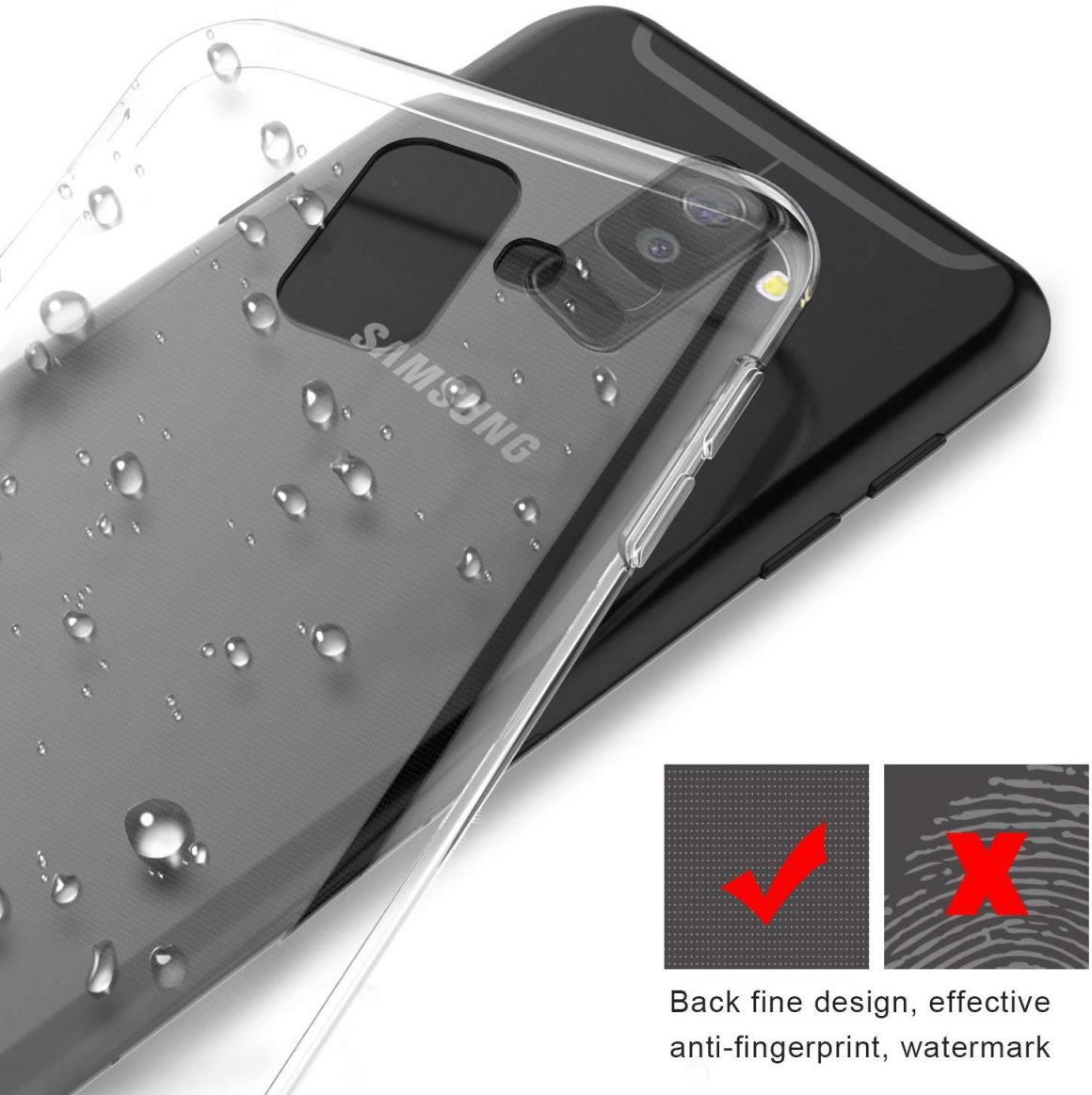 Samsung Galaxy A6 Plus Hoesje Dun TPU Transparant afbeelding 5
