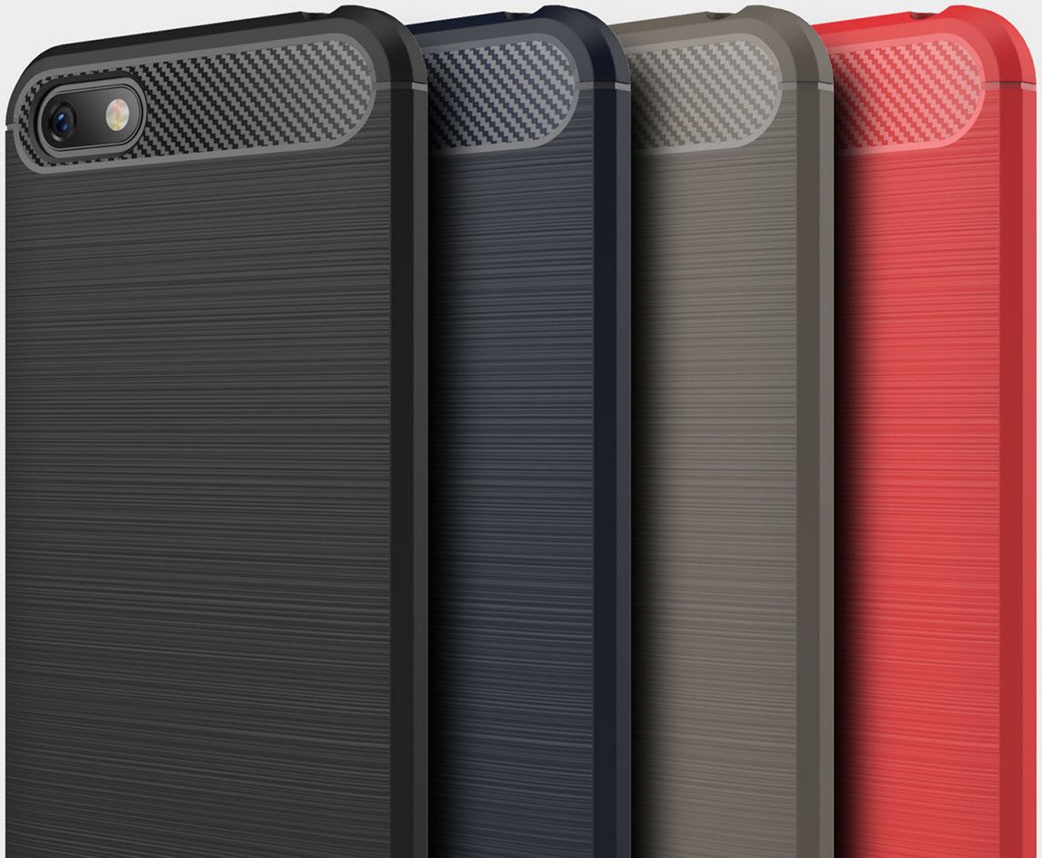 Huawei Y5 (2018) Geborsteld TPU Hoesje Blauw afbeelding 4