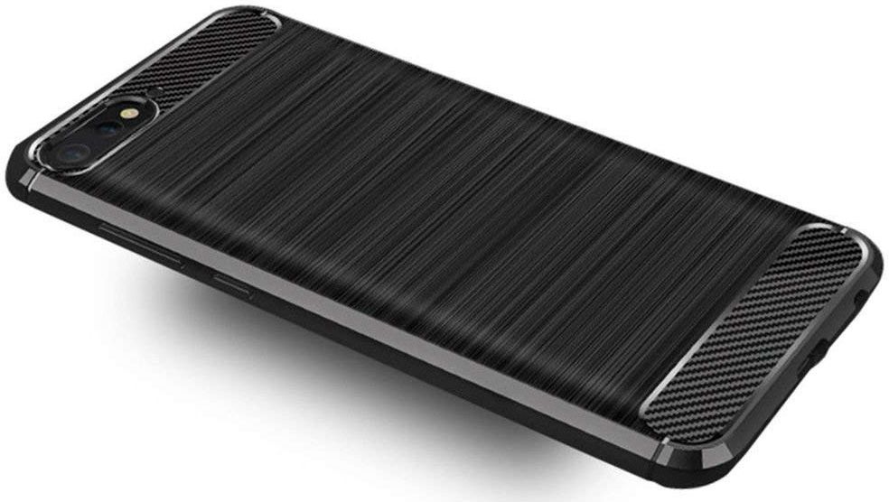 Huawei Y6 (2018) Geborsteld TPU Hoesje Zwart afbeelding 5