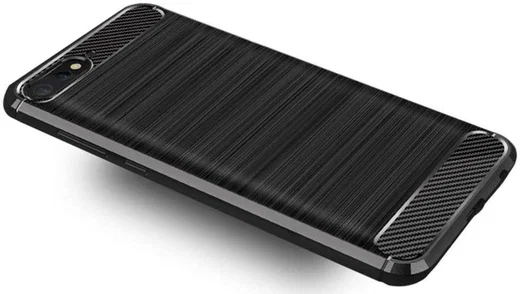 Huawei Y6 (2018) Geborsteld TPU Hoesje Zwart afbeelding 5