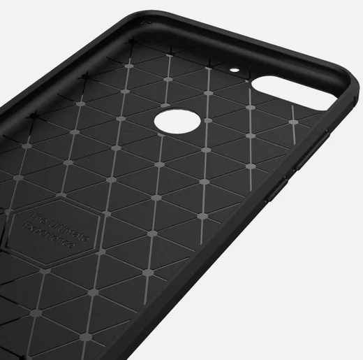 Huawei Y7 (2018) Geborsteld TPU Hoesje Zwart afbeelding 5