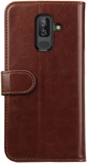 Rosso Element Samsung Galaxy A6 Plus Hoesje Book Cover Bruin afbeelding 5