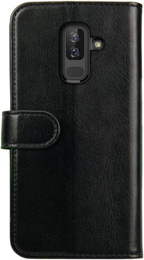 Rosso Element Samsung Galaxy A6 Plus Hoesje Book Cover Zwart afbeelding 2