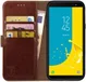 Rosso Element Samsung Galaxy J6 (2018) Hoesje Book Cover Bruin afbeelding 1