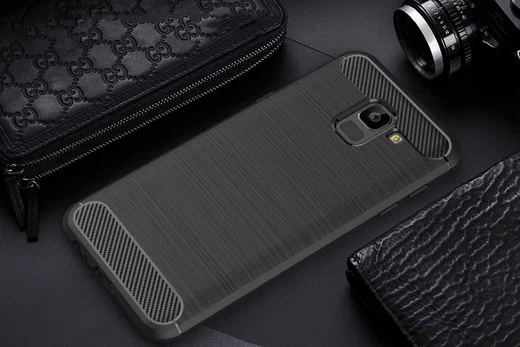 Samsung Galaxy J6 (2018) Geborsteld TPU Hoesje Zwart afbeelding 8