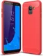 Samsung Galaxy J6 (2018) Geborsteld TPU Hoesje Rood afbeelding 1