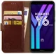 Rosso Element Huawei Y6 2018 Hoesje Book Cover Bruin afbeelding 1