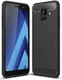 Samsung Galaxy A6 Geborsteld TPU Hoesje Zwart afbeelding 1