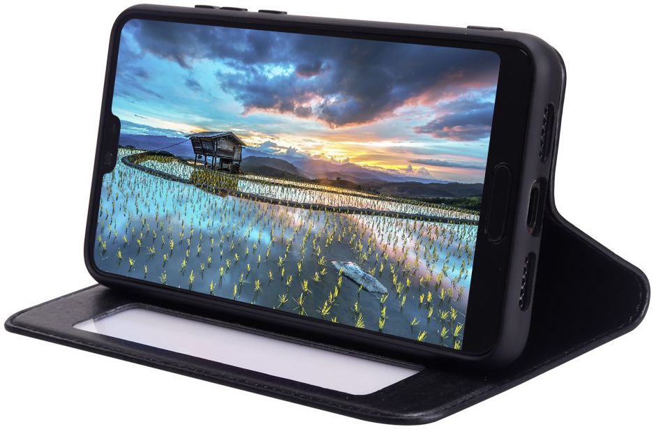 Huawei P20 Window View Hoesje Zwart afbeelding 4