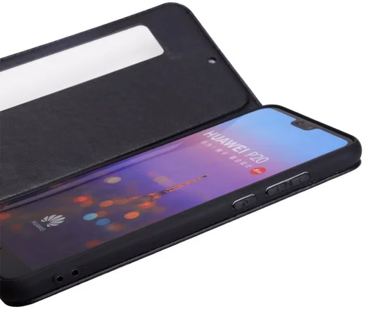 Huawei P20 Window View Hoesje Zwart afbeelding 5
