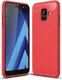 Samsung Galaxy A6 Geborsteld TPU Hoesje Rood afbeelding 1