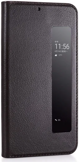 Huawei P20 Window View Hoesje Bruin afbeelding 1
