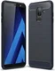 Samsung Galaxy A6 Plus Geborsteld TPU Hoesje Blauw afbeelding 1