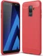 Samsung Galaxy A6 Plus Geborsteld TPU Hoesje Rood afbeelding 1