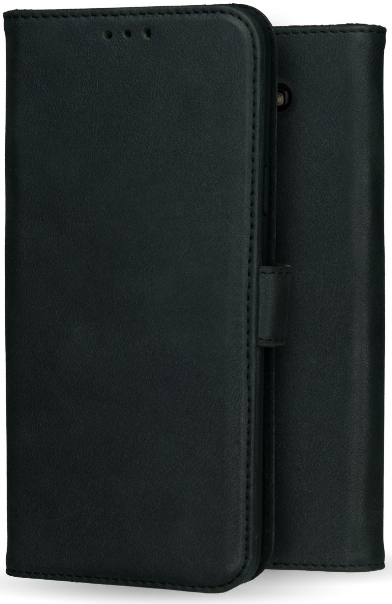 Rosso Deluxe Samsung Galaxy A6 Hoesje Echt Leer Book Case Zwart afbeelding 11