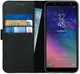 Rosso Deluxe Samsung Galaxy A6 Hoesje Echt Leer Book Case Zwart afbeelding 1