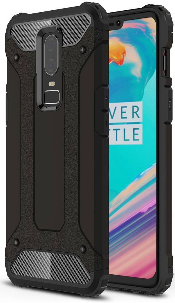 OnePlus 6 Hybride Hoesje Zwart afbeelding 1
