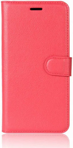 Wiko View Lite Lederen Portemonnee Stand Hoesje Rood afbeelding 5