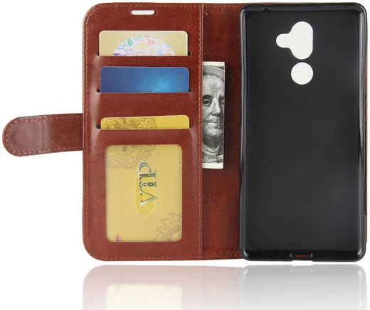 Nokia 7 Plus Lederen Portemonnee Stand Hoesje Bruin afbeelding 4