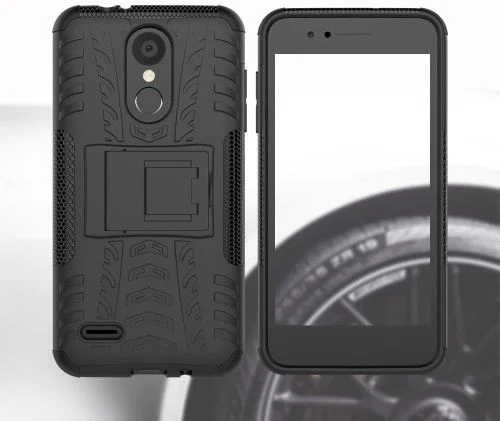 LG K9 Hybride Kickstand Hoesje Zwart afbeelding 8