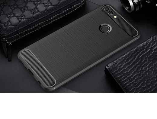 Huawei Y9 (2018) Geborsteld TPU Hoesje Zwart afbeelding 11