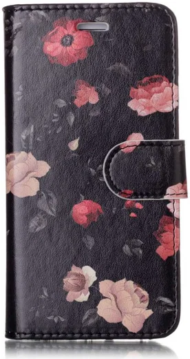 Apple iPhone 7 / 8 2-in-1 Portemonnee Hoesje met Print Bloemen afbeelding 1