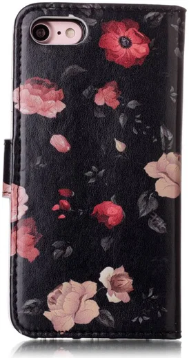 Apple iPhone 7 / 8 2-in-1 Portemonnee Hoesje met Print Bloemen afbeelding 7