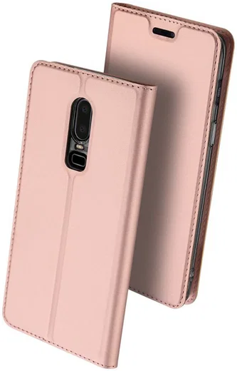 Dux Ducis OnePlus 6 Premium Bookcase Hoesje Roze Goud afbeelding 6