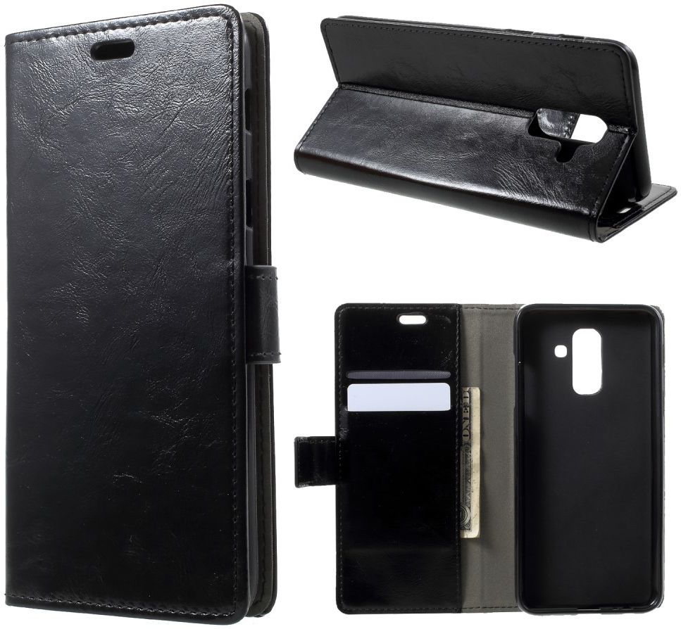 Samsung Galaxy A6 Hoesje met Kaarthouder Zwart afbeelding 10
