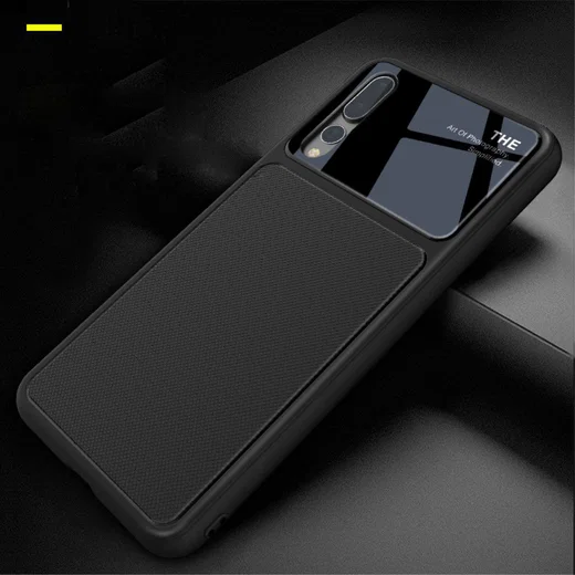 Huawei P20 Pro Tempered Glass TPU Hoesje Zwart afbeelding 2
