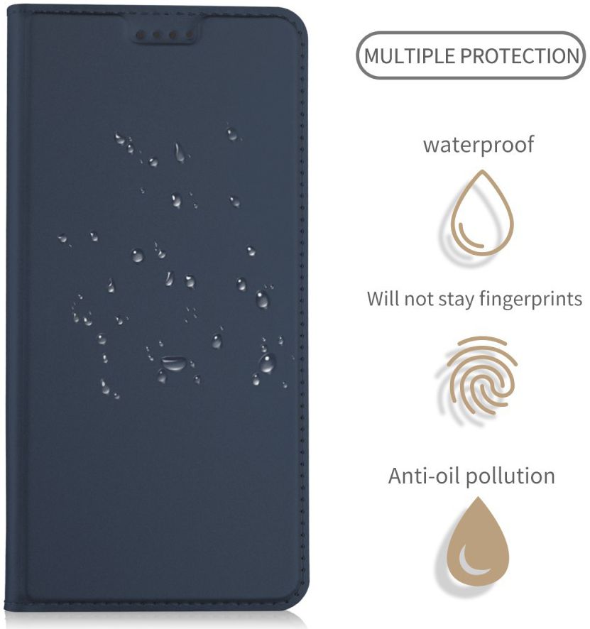 Samsung Galaxy A6 Plus Premium Hoesje met Kaarthouder Blauw afbeelding 4