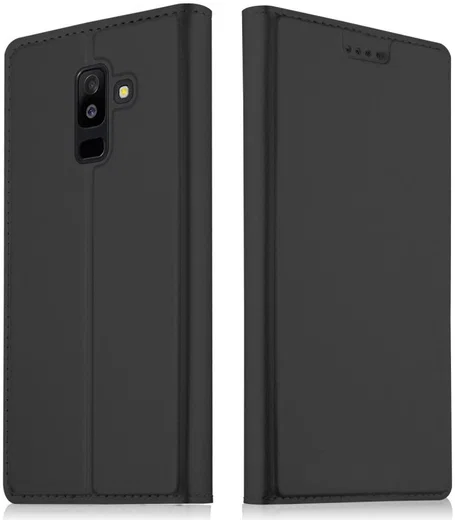 Samsung Galaxy A6 Premium Hoesje met Kaarthouder Zwart afbeelding 1