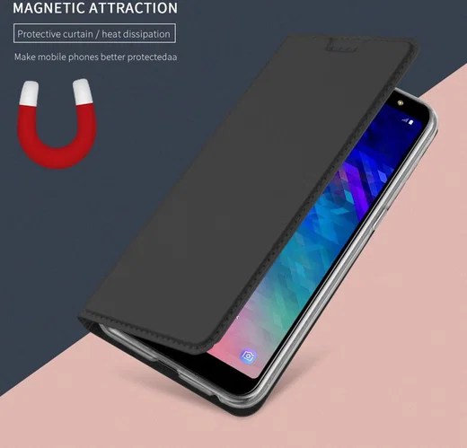 Samsung Galaxy A6 Premium Hoesje met Kaarthouder Zwart afbeelding 7