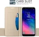 Samsung Galaxy A6 Premium Hoesje met Kaarthouder Goud afbeelding 2